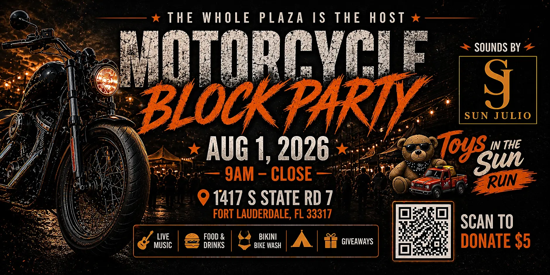🔥 MOTORCYCLE BLOCK PARTY 🔥 flyer